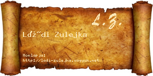 Ládi Zulejka névjegykártya